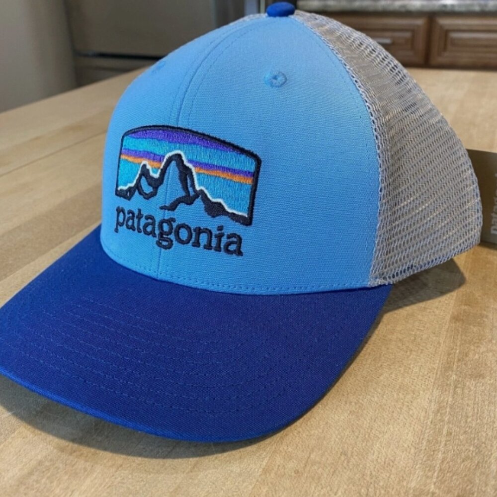 Patagonia Fitz Roy Horizons Trucker Lago Blue  Hat NEW SURF & SNOW